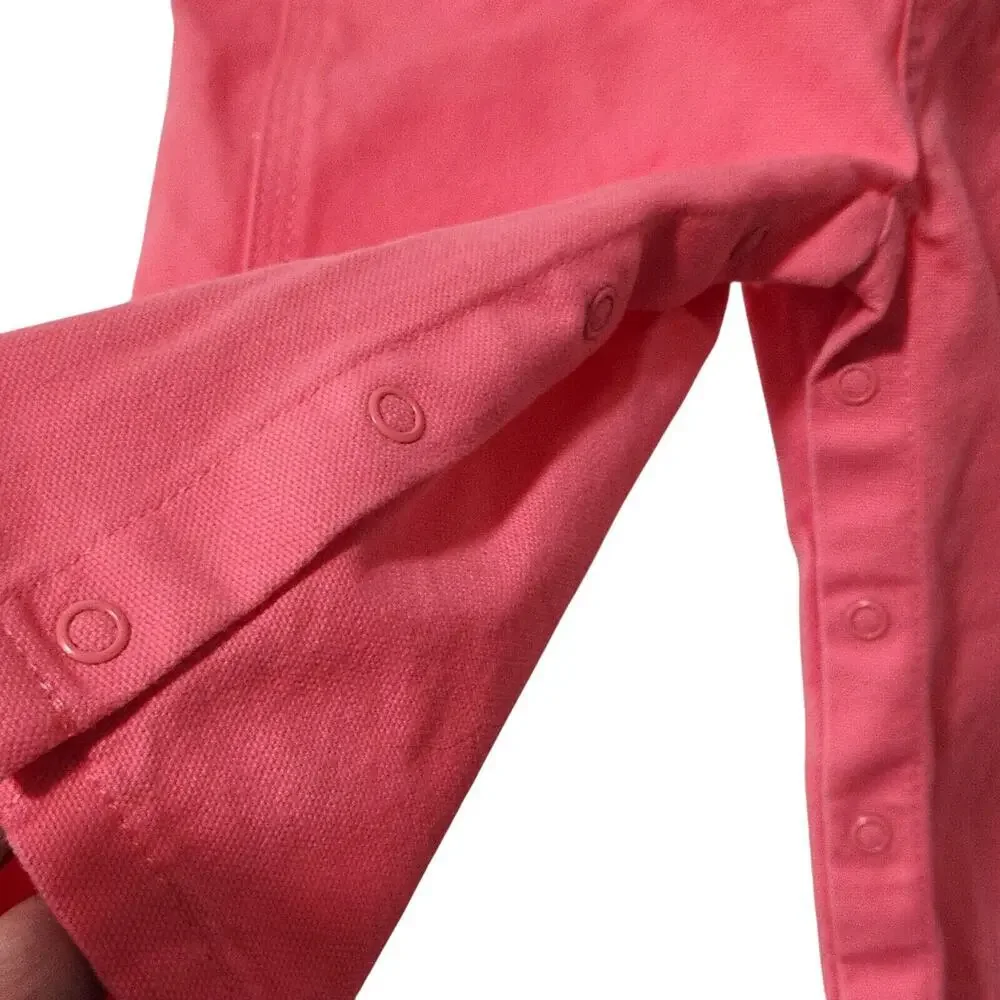Carhartt GIRLS' LOOSE‎ FIT CANVAS BIB OVERALL OX9712-G Pink Size 9 Months